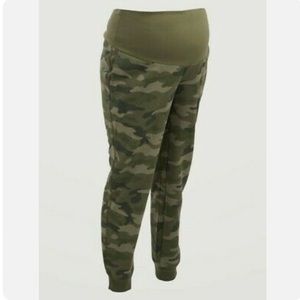 Maternity Rollover-Waist Vintage Jogger Sweatpants